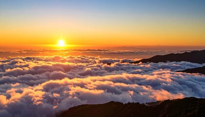 Sunrise over a sea of clouds (2)