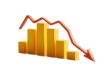 Chart showing declining values