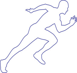vector illustration of man running