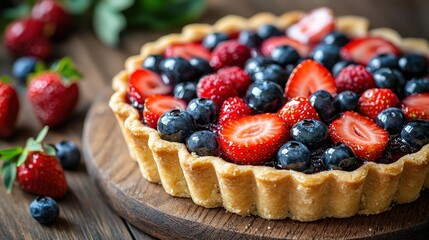 Fresh Fruit Tart with Seasonal Berries
