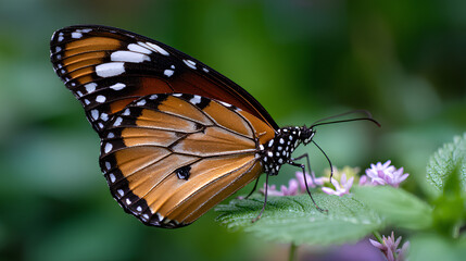 Fototapeta premium Profile view of a butterfly