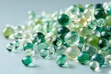 Close-up of colorful glass beads