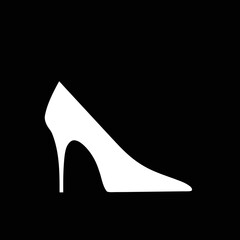 Fototapeta premium Luxury high heel shoe logo vector for women, great for boutique branding, fashion posters, and modern lifestyle graphics.