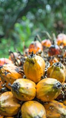 Close-up of oil palm fruits