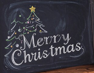 Chalkboard Christmas greeting