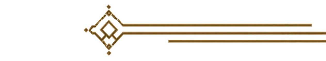 Ornate, diamond-shaped emblem with layered horizontal bars