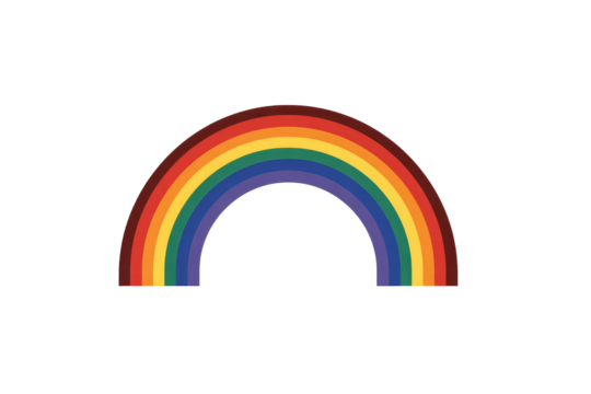 Simple rainbow arch graphic - Powered by Adobe