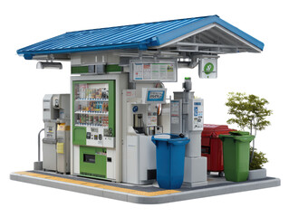 gas station with gas pump