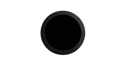 A dark, circular object with a thin, dark ring