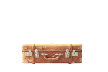 Vintage suitcase, aged leather
