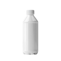 White Plastic Bottle Isolated transparent on white background