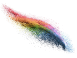 Abstract rainbow spray