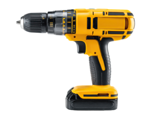 Yellow cordless drill with black accents (1)