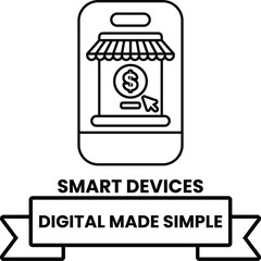 A black and white image of a cell phone with a dollar sign on it