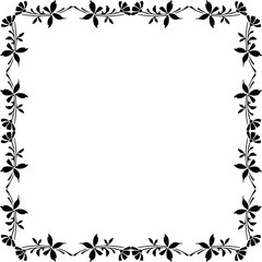 Obraz premium Black vintage frame on transparent background. PNG, 300 DPI