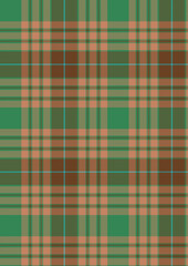 A seamless green and pink checkered plaid pattern fabric for a tablecloth design