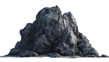 A massive, jagged rock formation
