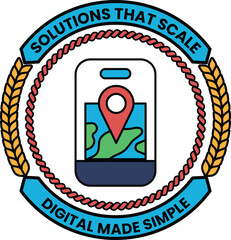 A logo for a company that provides solutions that scale