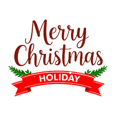 merry christmas label