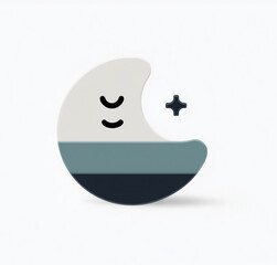 A clean, modern icon of the Moon, isolated on a simple background. This versatile graphic can be used for a wide range of applications, including website design, mobile apps, presentations