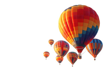 Obraz premium Colorful hot air balloons against black background (3)