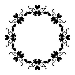 Black  vintage frame on a white background. JPG, 300 DPI.