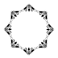 Black  vintage frame on a white background. JPG, 300 DPI.