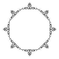 Black  vintage frame on a white background. JPG, 300 DPI.