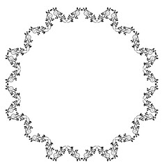 Black  vintage frame on a white background. JPG, 300 DPI.