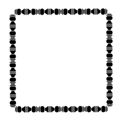 Black  vintage frame on a white background. JPG, 300 DPI.