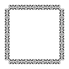 Black  vintage frame on a white background. JPG, 300 DPI.