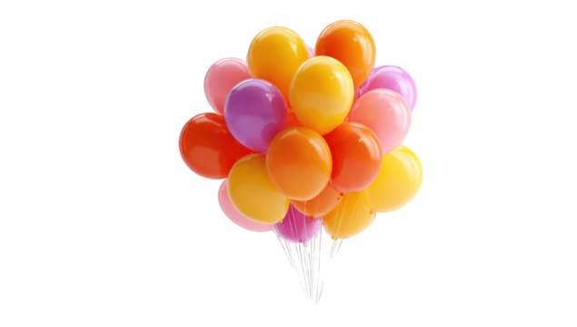 Cluster of colorful balloons