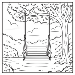 Serene Landscapes Coloring Pages