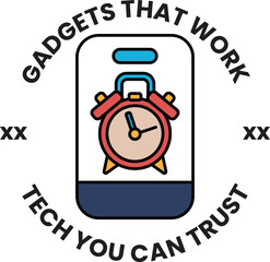 A clock with a red face and a white background