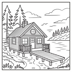 Serene Landscapes Coloring Pages