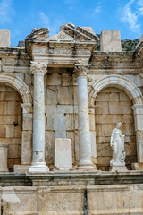 Burdur. T&uuml;rkiye. July 15th, 2025. Antonin Fountain in the ancient city of Sagalassos in Aglasun district of Burdur province in Turkey.