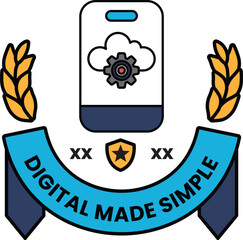 A logo for digital made simple