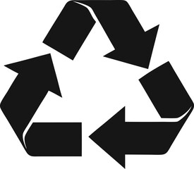  Recycle Symbol High-Resolution of Recycling Arrows silhouette vector
