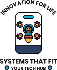 A logo for a tech hub that says 