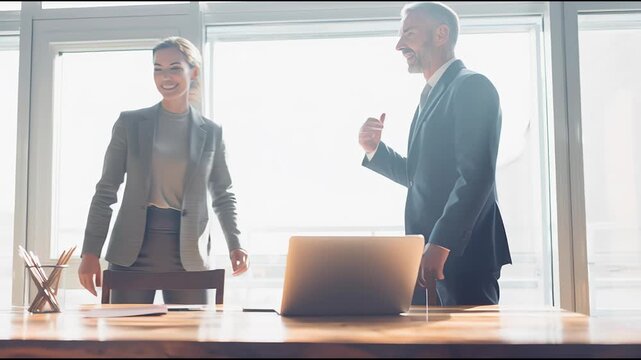 Professional teamwork highlights effective collaboration in a modern workspace