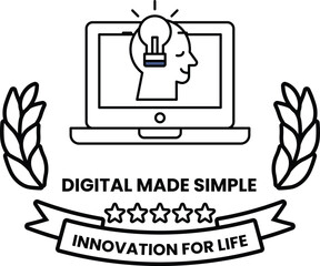 A logo for digital made simple innovation for life