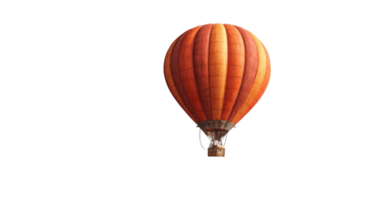 Hot air balloon against black