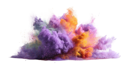 Exploding cloud of vibrant colors