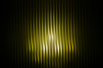 Abstract glowing yellow light background with golden tones and vertical striped overlay, futuristic minimal wallpaper and radiant artistic illumination design