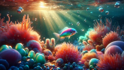 Jewel Fish in Coral Bloom