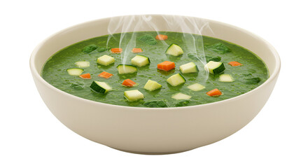 Steaming Vegetable Soup: A vibrant and healthy bowl of steaming vegetable soup, showcasing fresh green vegetables and creating a wholesome and appetizing culinary experience.