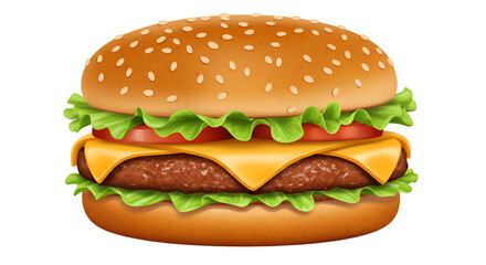 Delectable Delight: An appetizing image of a perfectly crafted burger, showcasing layers of fresh ingredients like juicy patty, crisp lettuce, ripe tomato and melted cheese.