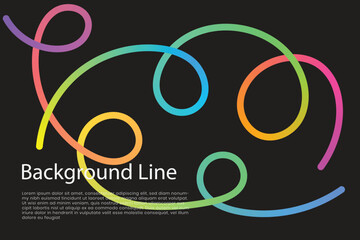 Abstract Flowing Wave Lines Background. Color Swirl Lines with Rainbow Gradient. Vector Wave Shapes for Celebration, Parties and Carnivals Design. Abstract Ribbon Illustration