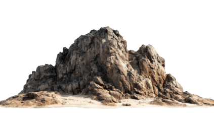 Rocky hilltop on sandy terrain