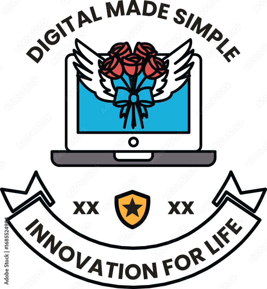 Canvas Prints digital made simple is the concept of this logo